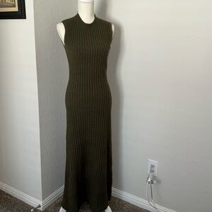 Topshop Dress Olive Green